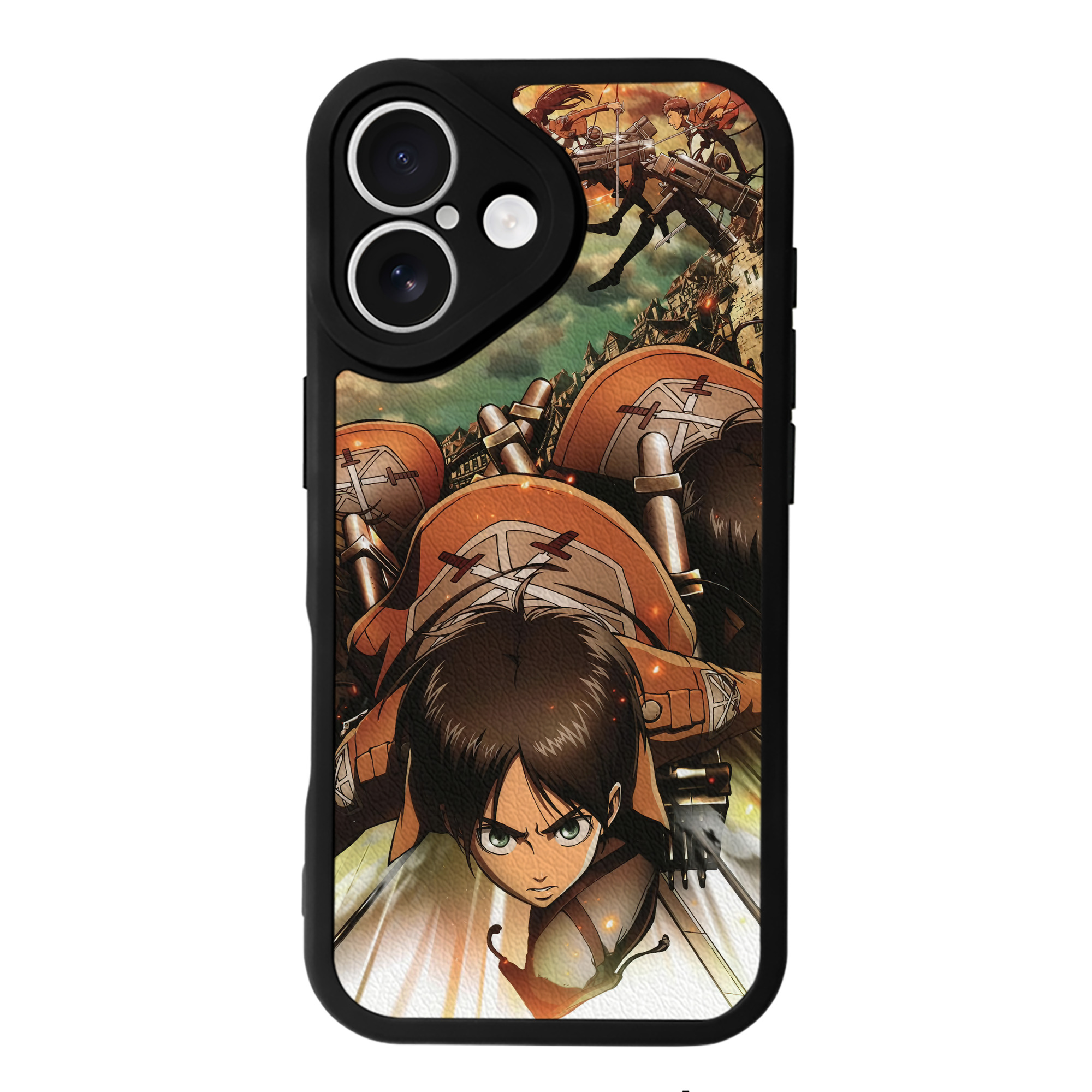 （画像用） 進撃の巨人 Attack on Titan 【iPhone 16シリーズ対応】シリコンスマホケース（レザー調） 材質：シリコン
